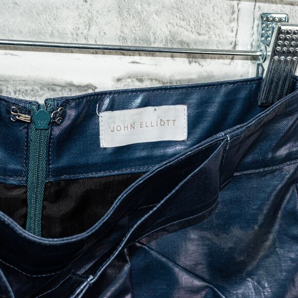 JOHN ELLIOTT Belted Skirt Plastic Blue size 1 Fall 2018 - Picture 2 of 13
